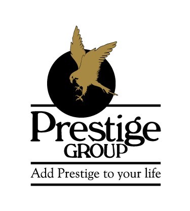 prestige logo white